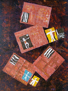Stepping Out, a painting by artist Carolyn Leigh