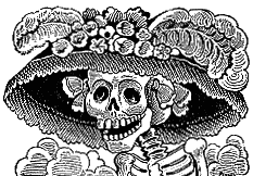 [La Catrina, Day of the Dead engraving by José Guadalupe Posada: 11k]