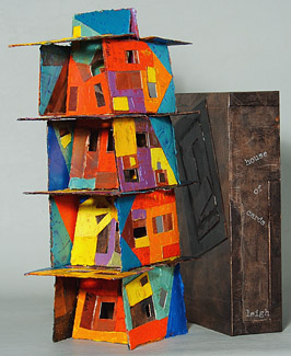 tower built from the house cards