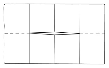 [Layout for a 4 page origami book: 18k]